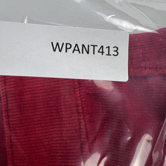 Talbots Corduroy Straight Leg Pant Jeans Cherry Red Mid Rise Size 4 - Picture 11 of 11